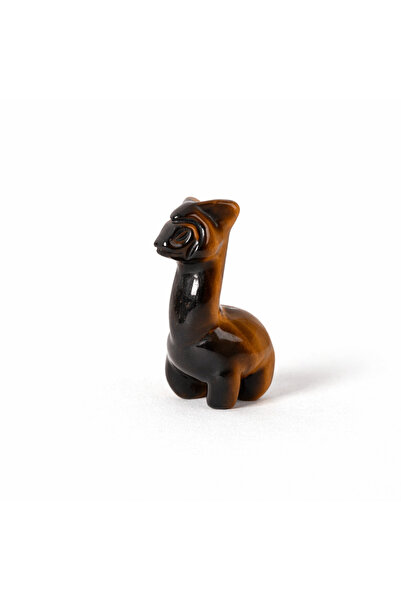 craftmystic Figurina Lama din Ochi de Tigru - Simbol al Rabdarii si Protectie...