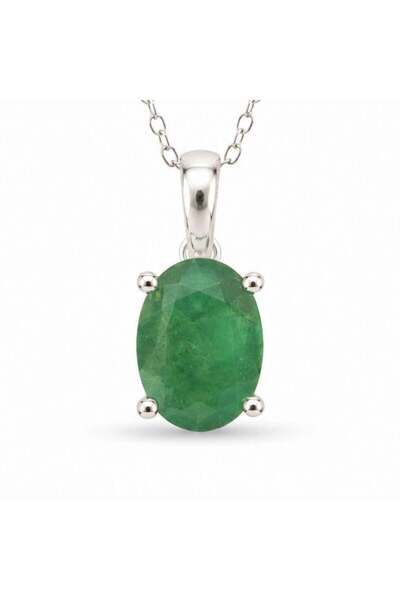 craftmystic 925 silver necklace with faceted green kyanite - inner balance an...