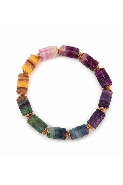 craftmystic Bratara cu Fluorit Multicolor - Claritate Mentala si Armonie