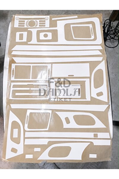 FD Damla Etiket Peugeot 407 Dashboard Console Trim Front Chest Mahogany Finis...