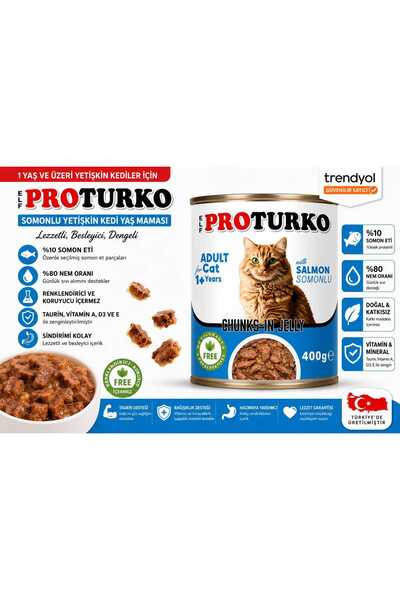 Pro Turko Somonlu Yetişkin Kedi Yaş Maması