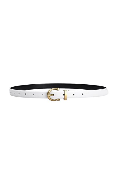 delis Curea dama C-211, piele naturala, Alba (Marime : 85 cm)