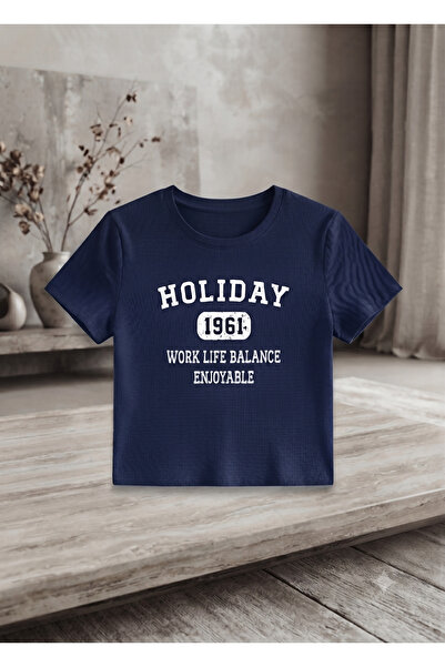 UNCİA OUTDOORS Γυναικείο/Ανδρικό unisex μπλουζάκι HOLIDAY με στάμπα, με λαιμό...