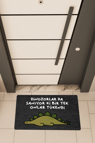 Dormot Deas Home, Digital Printing, Humorous Welcome, Dinosaurs Themed, Door Mat