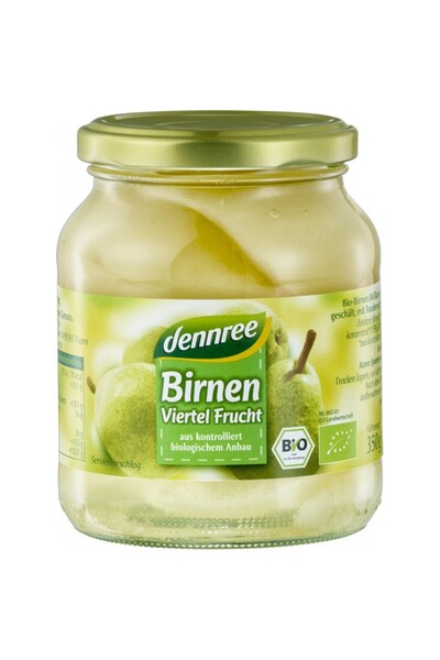 Dennree Compot organic de pere Williams, 350g