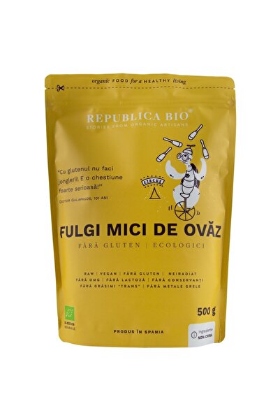 Republica BIO Fulgi de ovăz mici, bio, fără gluten, 500g