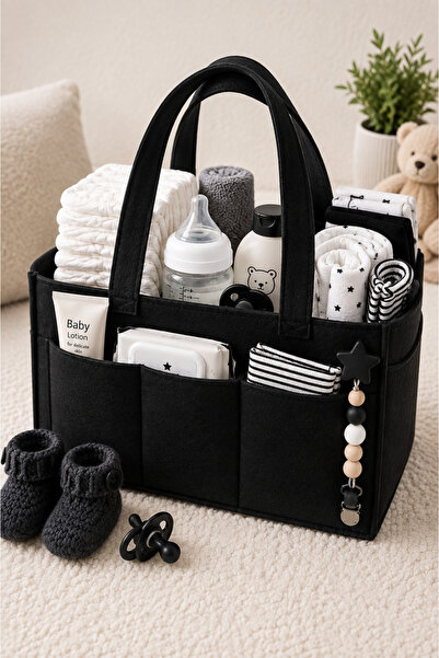 OgMiva Baby Bag Organizer – Multi-Compartment Felt Mother Baby Care Organizer