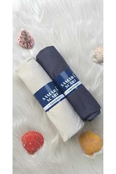 2 ADET Luxury Penye Şal - Kadın Tesettür Jersey Hijab Lycra Shawl
