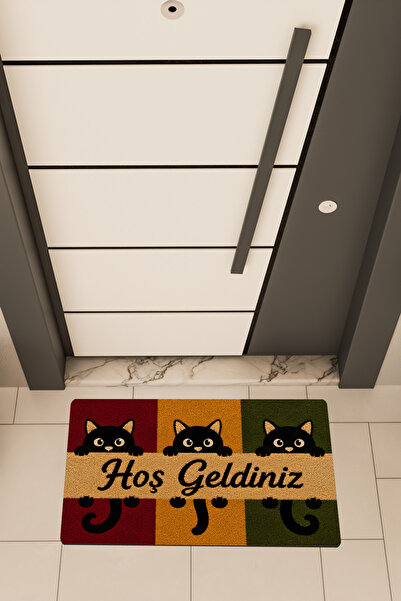 Dormot DEAS HOME, Ψηφιακή Εκτύπωση, Θέμα με σχέδιο γάτας, Χαλάκι πόρτας