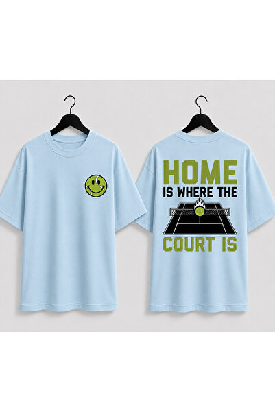 VODEXA Μπλουζάκι Unisex Oversize με στάμπα τένις, 100% βαμβάκι, με θέμα το τέ...