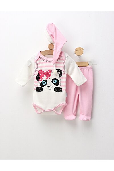 MiniKids Costumas 3 piese Fetita Ursulet, roz