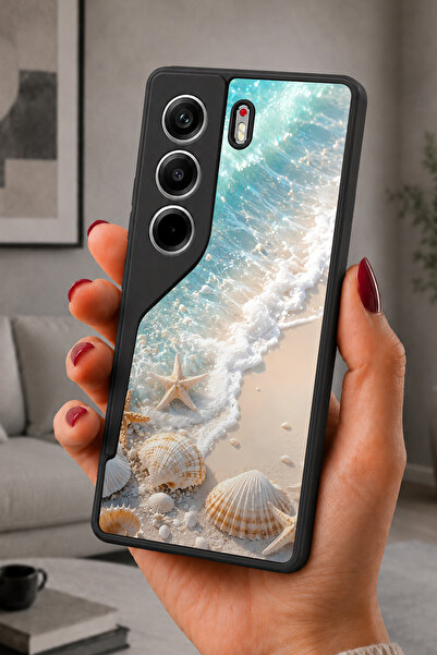 TECNO Camon 40 Uyumlu Kumsal Desenli Kamera Korumalı Darbelere Dayanıklı Kılıf