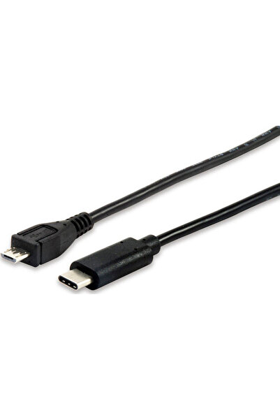 EQUIP Καλώδιο USB 2.0 USB Type-C Αρσενικό - Micro USB-B Μαύρο 1.0μ