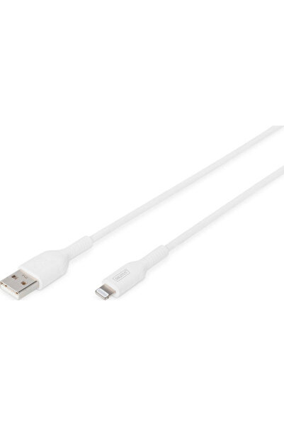 Digitus Καλώδιο USB-A σε Lightning Λευκό 1μ (DB-600106-010-W)
