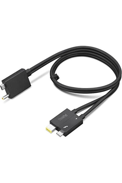 LENOVO Καλώδιο Thunderbolt 24 ακίδων USB-C με λεπτό βύσμα, μαύρο, βύσμα USB-C...