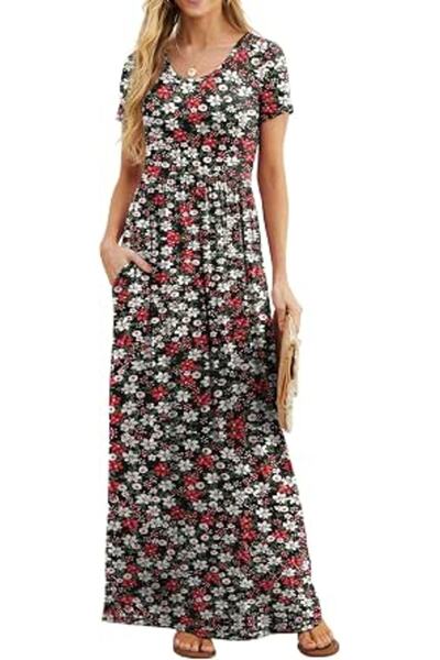 Grecerelle Women's Fashion Summer Sleeveless Racerback Loose Plain Maxi Dress...