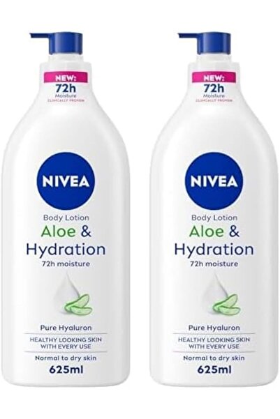 Nivea Body Lotion for Normal to Dry Skin, Aloe & Hydration with 100% Pure Hya...