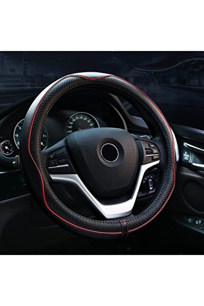 Valleycomfy Steering Wheel Covers Universal 15 inch - Genuine Leather, Breath...