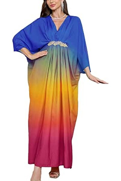 YouKD Women's Long Kaftan Maxi Bohemian Dress Beach Coverup Robe Roomy Kimono...