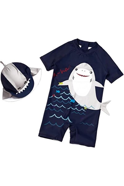 Best Baby Boys Kids Swimsuit Toddlers One Piece Zipper Swimwear with Hat Rash...