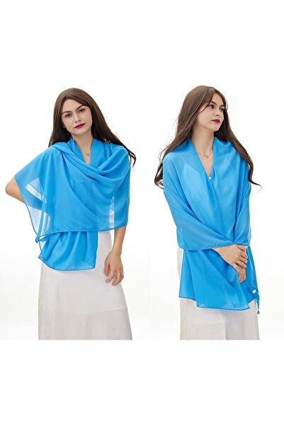 YOUR SMİLE for Women Lightweight Breathable Solid Color Soft Chiffon Long Fas...
