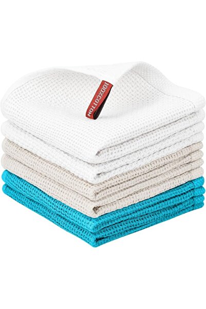 Nialnant 6 Pack Kitchen Towels and Dishcloths Sets,100% Cotton Soft Absorbent...