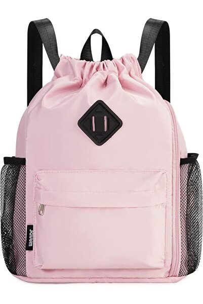 WANDF Drawstring Backpack Sports Gym Sackpack with Mesh Pockets Water Resista...