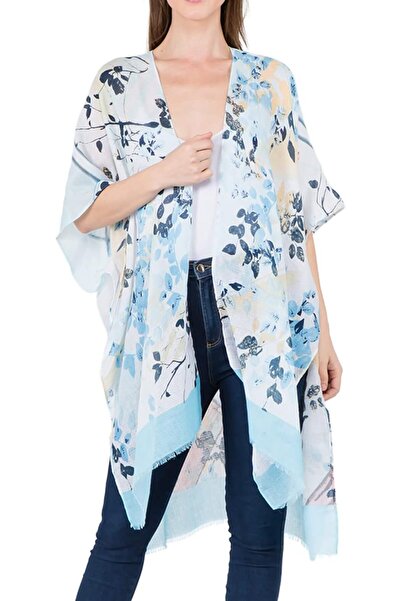 GENERAL Chiffon Silk Feeling Kimono Vest Beach Cover-up and Sun Protective Shawl