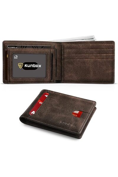 Runbox Mens Slim Wallet with Money Clip RFID Blocking Front Pocket Bifold Min...