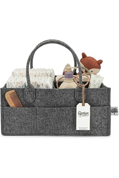Parker Baby Co. منظم حفاضات الأطفال - صندوق تخزين لغرفة الأطفال ومنظم للسيارة...