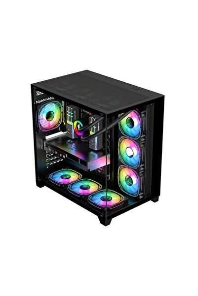 1ST PLAYER 1STPLAYER MV8 ARGB Mid Tower Θήκη Υπολογιστή, Σκληρυμένο Γυαλί, Μα...