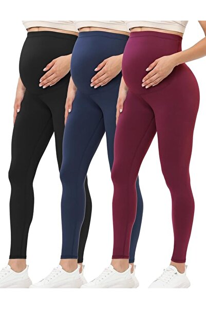 GENERAL Buttergene Women's Maternity Leggings Over The Belly Maternity Yoga P...