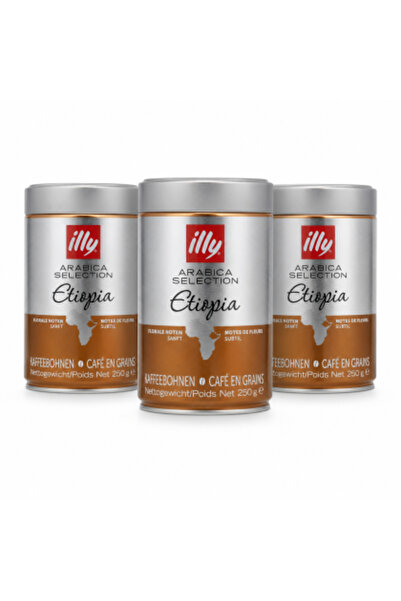 illy Set de 3 x Arabica Selection Etiopia, boabe de cafea, 100% Arabica, note...