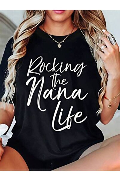 4Car Women's Rocking The Nana Life, Pure Cotton T-Shirt, Casual Wear, Spring ...