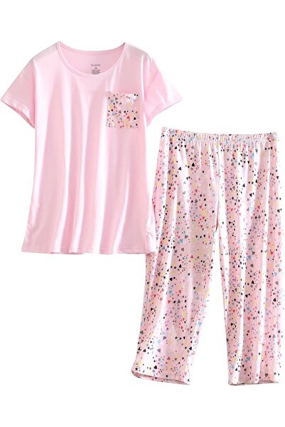 GENERAL PNAEONG Women’s Pajama Set - Sleepwear Tops with Capri Pants Casual a...