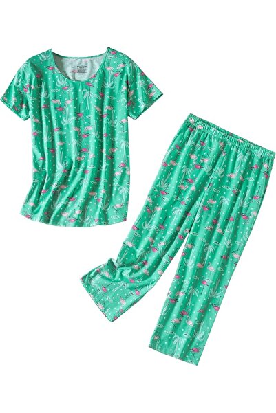 GENERAL PNAEONG Women’s Pajama Set - Sleepwear Tops with Capri Pants Casual a...