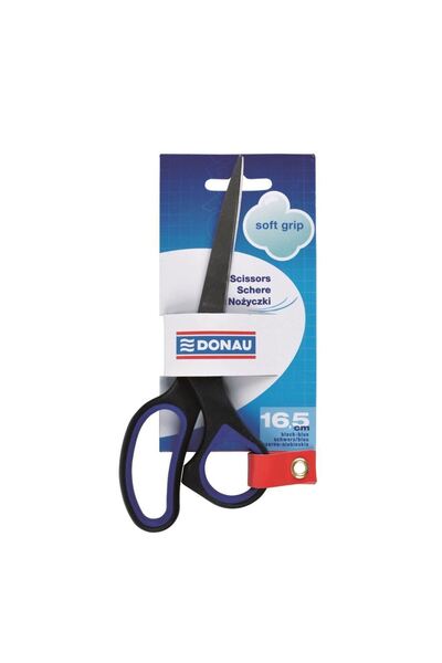 MC Micostore Donau Soft Grip Metal Office Scissors 165cm Blue
