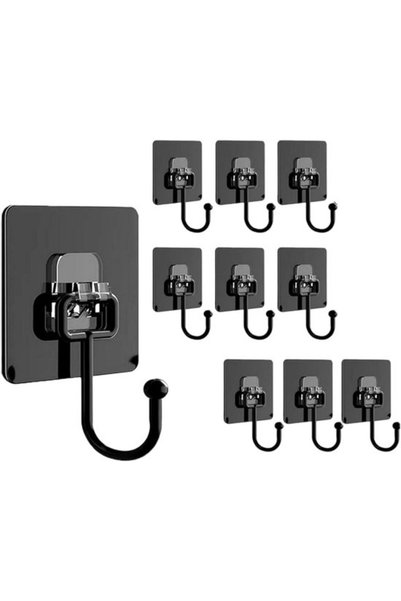 Morvena Picks 10 bucăți - 7*7cm - Umeraș de perete fără cuie - Cârlige adeziv...