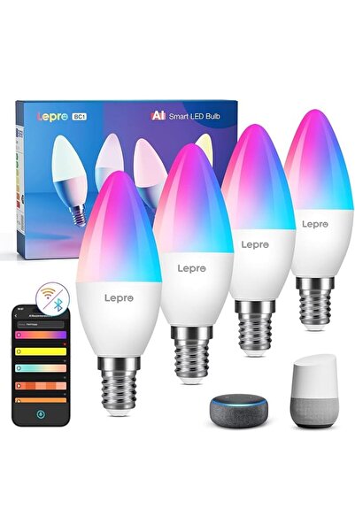 Lighting EVER Lepro BC1 AI Smart Bulb E14, Bluetooth & WiFi Bulb, Voice Contr...