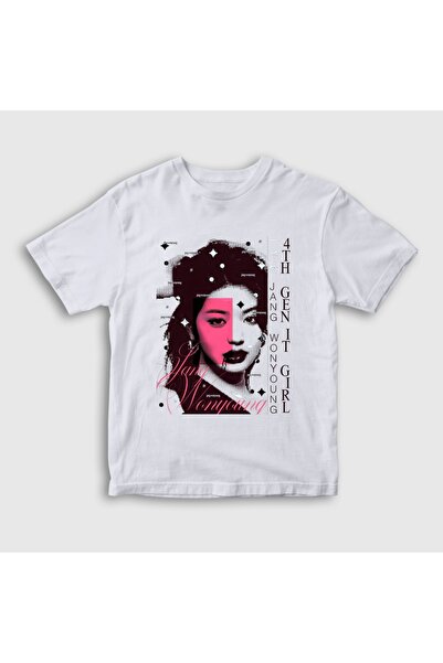 Presmono Unisex Kids White Jang Wonyoung V2 K-Pop Ive T-Shirt 619998Tt