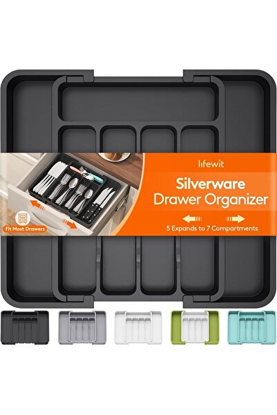 Lifewit Silverware Drawer Organizer, Expandable Utensil Tray for Kitchen, BPA...