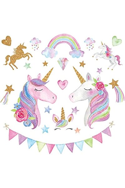 PUCHEN Unicorn Wall Decals Stickers for Girls Room, Unicorn DIY Art Vinyl Wal...