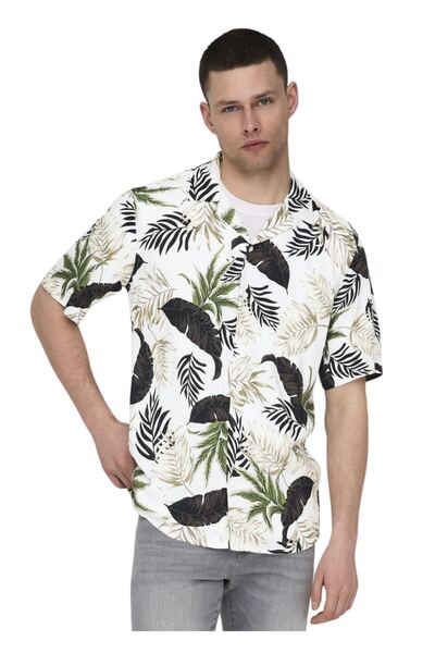 Only & Sons Wayne Life Πουκάμισο 22028616 – Antique White - l