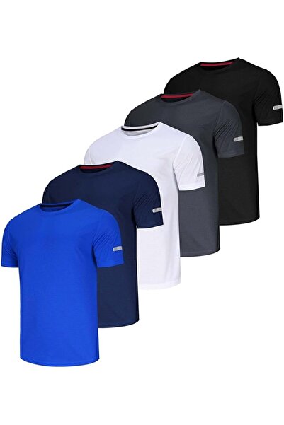 Zoofly 3/5 Pack Men's Gym T-Shirts - Dry Fit Running & Workout Shirts