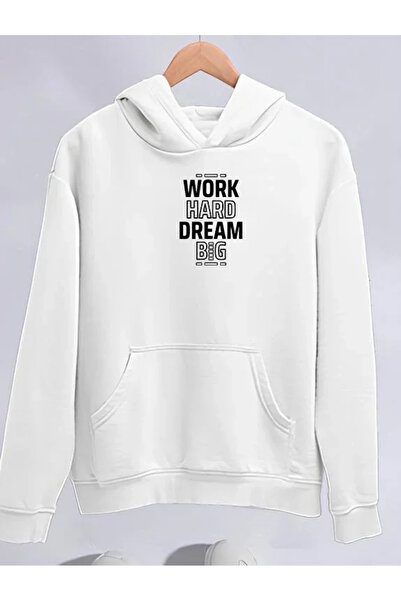 Generic Brand Women's Oversize Hooded Pocket Printed 3 Thread Cotton Hoodie S...