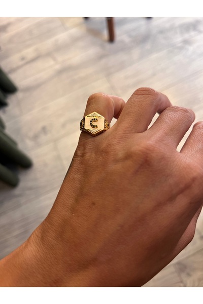 gozdeasutayaccessory Letter C Pinky Ring
