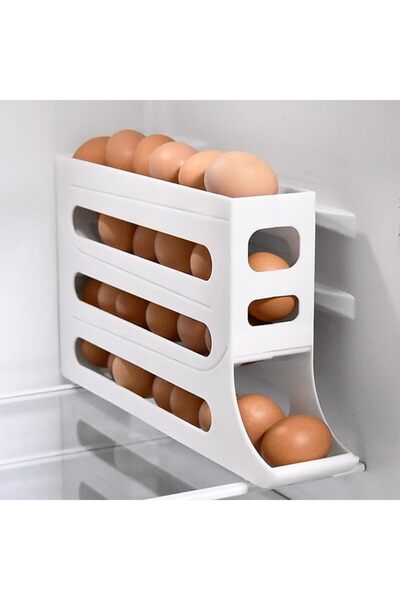 GENERAL Egg Holder for Fridge, 4-Layer Automatic Egg Rolling Dispenser, Space...