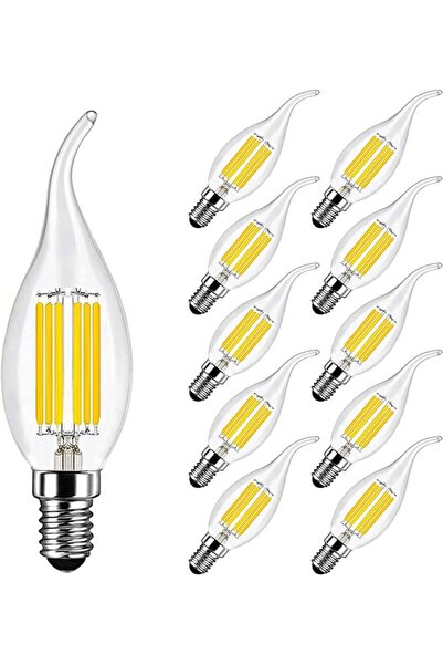 GENERAL مجموعة من 10 مصابيح LED صغيرة على شكل شمعة E14 بقوة 6 واط (ما يعادل 6...