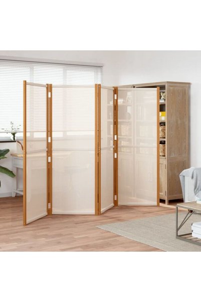 vidaxl Paravan cu 4 panouri, alb crem, 280 x 180 cm