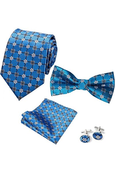 GENERAL [5 in 1] Men's Pretied Bow Ties Paisley Floral Stripe Bow Tie, Pocket...